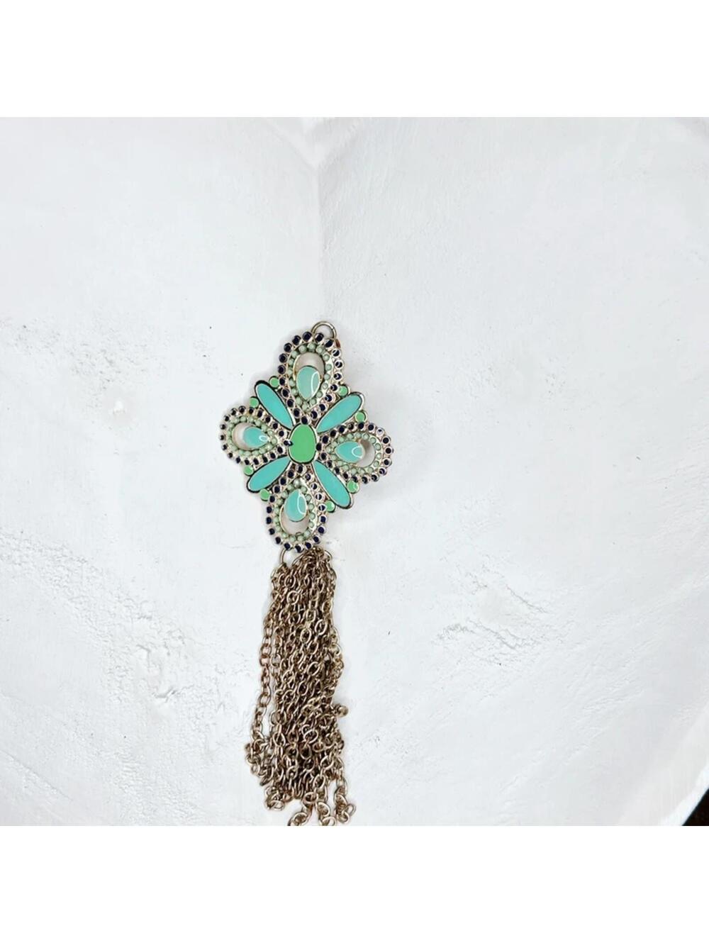 33a.. Mint Green Bronze Pendant